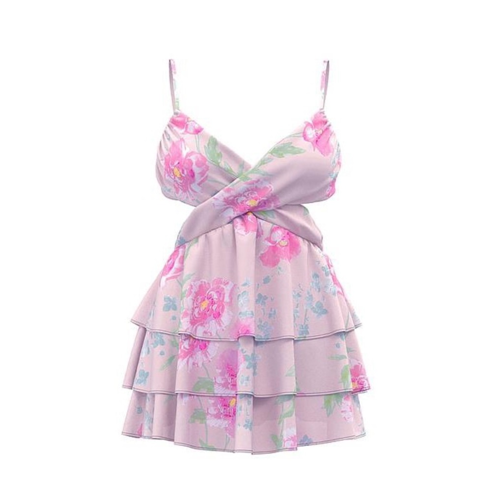 Babydoll Victoria's Secret Light Pink Floral Slip L - Picture 3 of 7